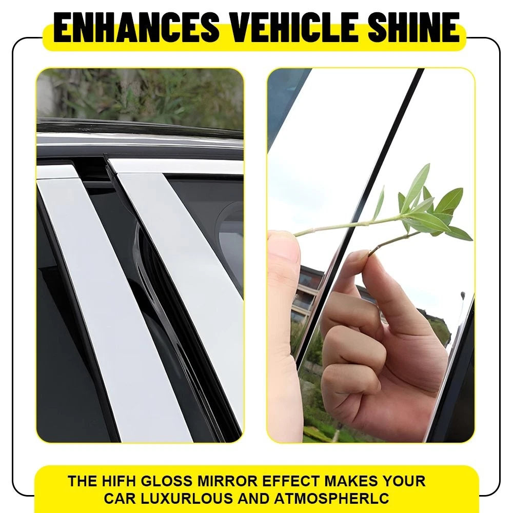 Chrome/Black Pillar Posts for Nissan Titan (CREW CAB) 2004-2015 Door Trim 6PCS