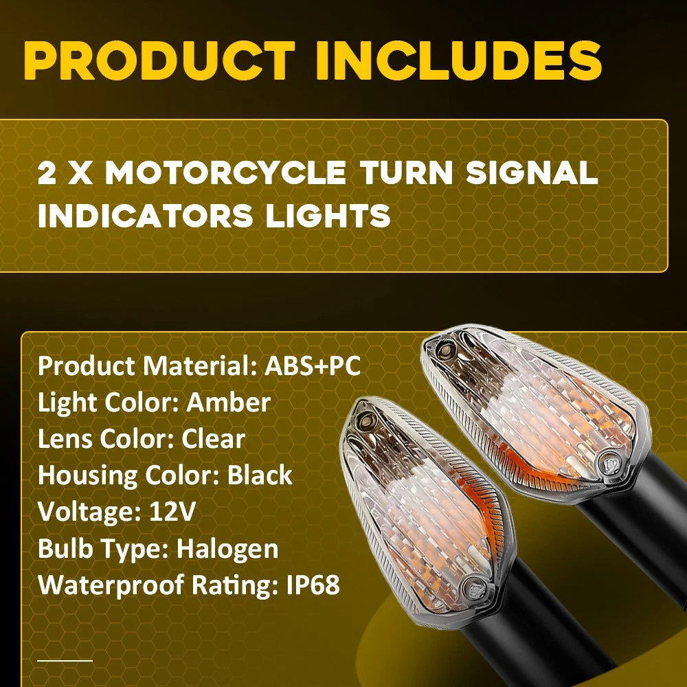 Pair Turn Signals For Honda CBR250R 2011-2018 CBR300R 2015-2021 CB300F 2015-2018