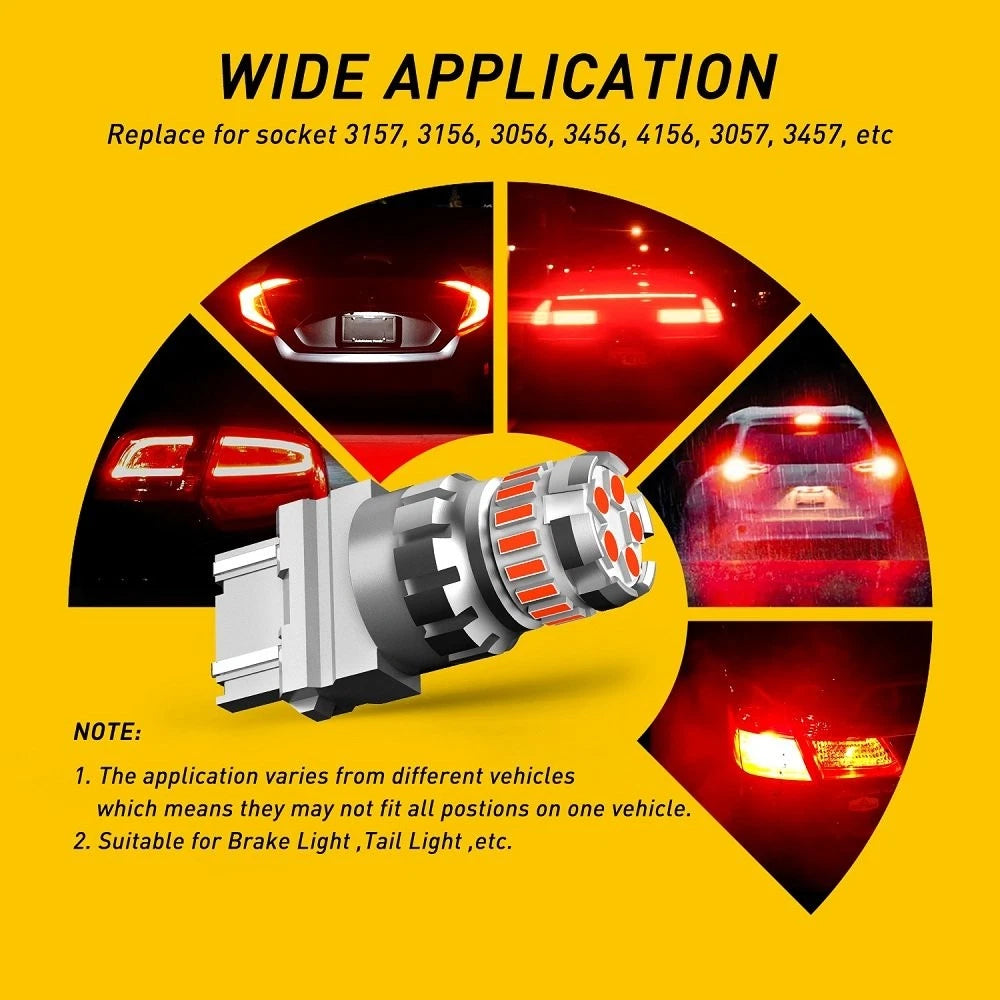 2-20PCS LED Turn Signal Red Light Bulb Hyper Flash 3157,3156,3056,3456,4156,3057