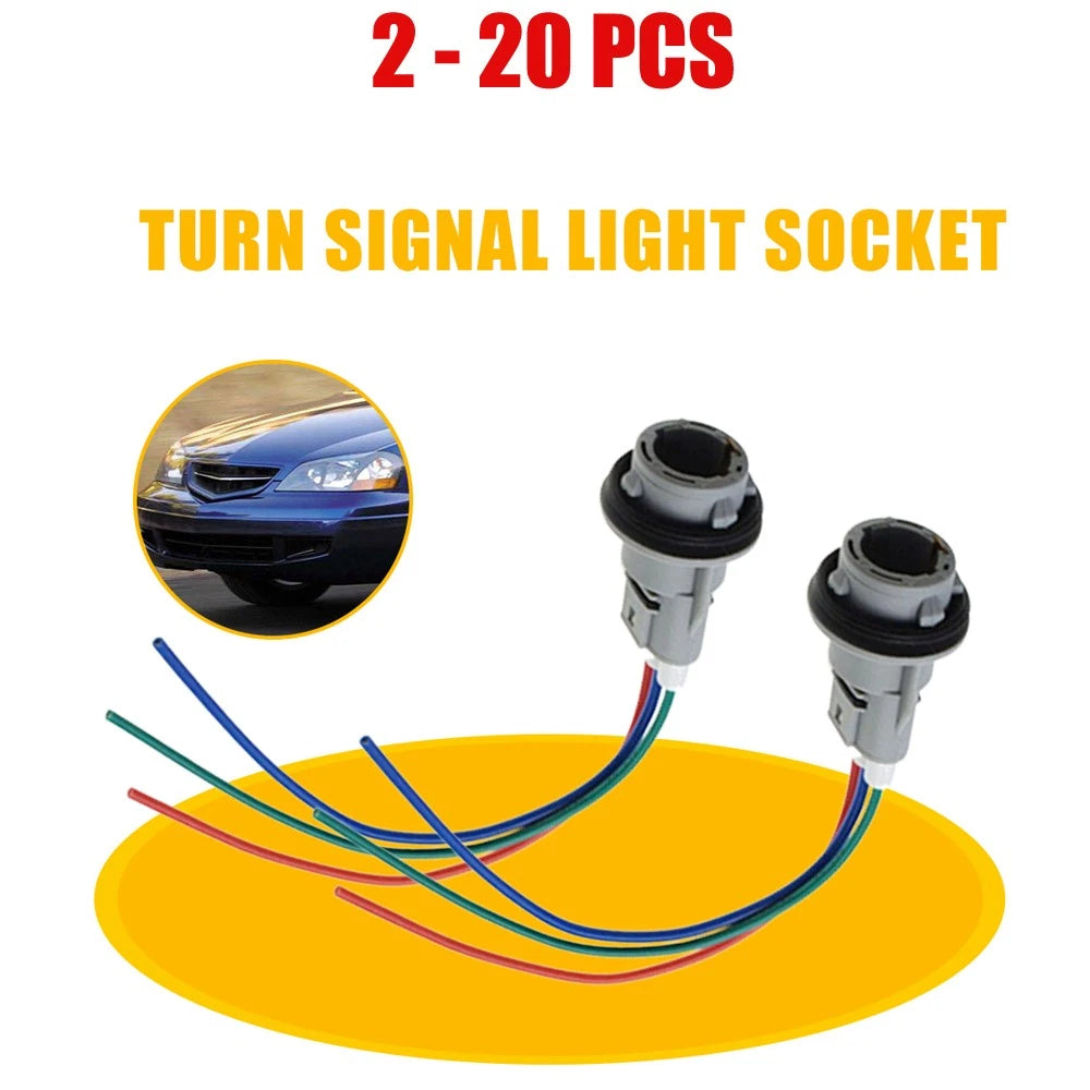2-20PCS Turn Signal Light Marker Lamp Bulb Socket Plug for Honda Civic 1993-2000