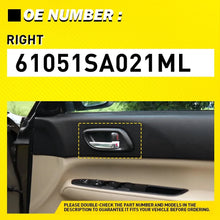 Load image into Gallery viewer, 1-10X Interior Door Pull Handle Black Chrome Right Fit 2003-2008 Subaru Forester