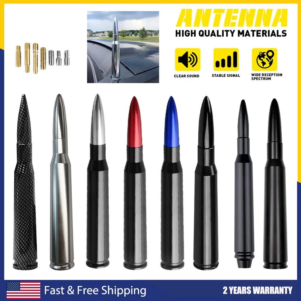 BULLET ANTENNA for DODGE RAM 1500 RAPTOR BRONCO FORD F150 TRUCK 50 CAL CALIBER