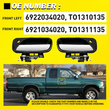 Load image into Gallery viewer, 1/2 Left/Right Exterior Door Handle Front Chrome Black for Toyota T100 1993-1998