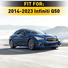 Load image into Gallery viewer, For 2014-2023 Infiniti Q50 Glossy Black Eyebrow Eyelid Trim Headlight Rear 2-20x
