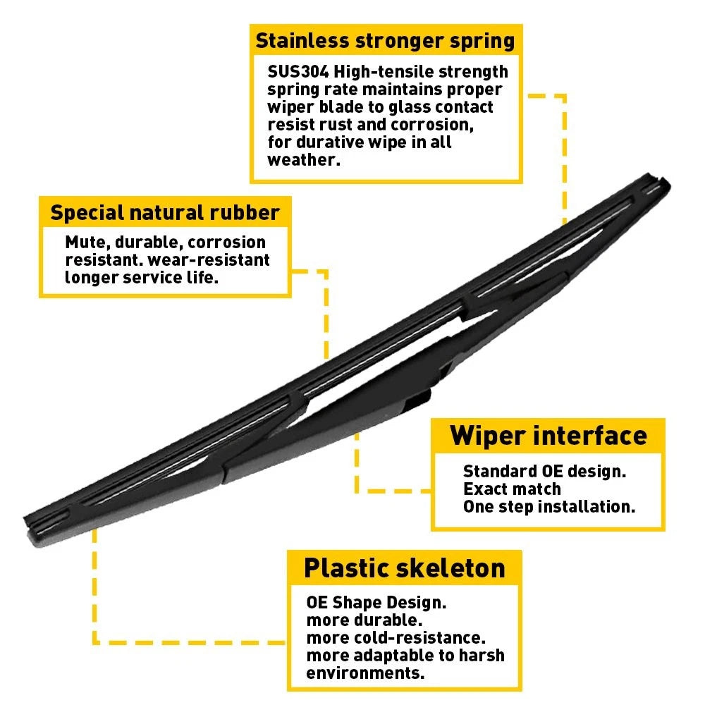 Windshield Rear Wiper Arm Blade Replacement Set For MAZDA CX5 2013-2016