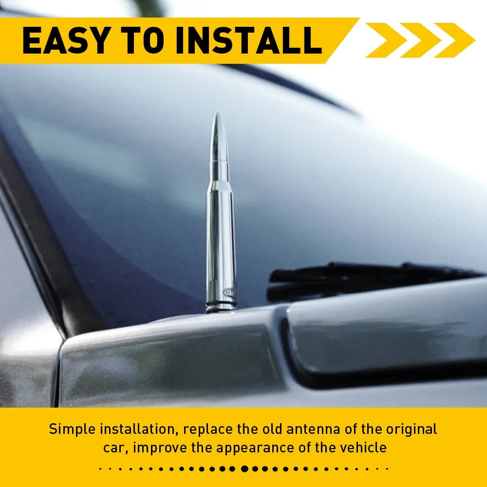 BULLET ANTENNA for DODGE RAM 1500 RAPTOR BRONCO FORD F150 TRUCK 50 CAL CALIBER