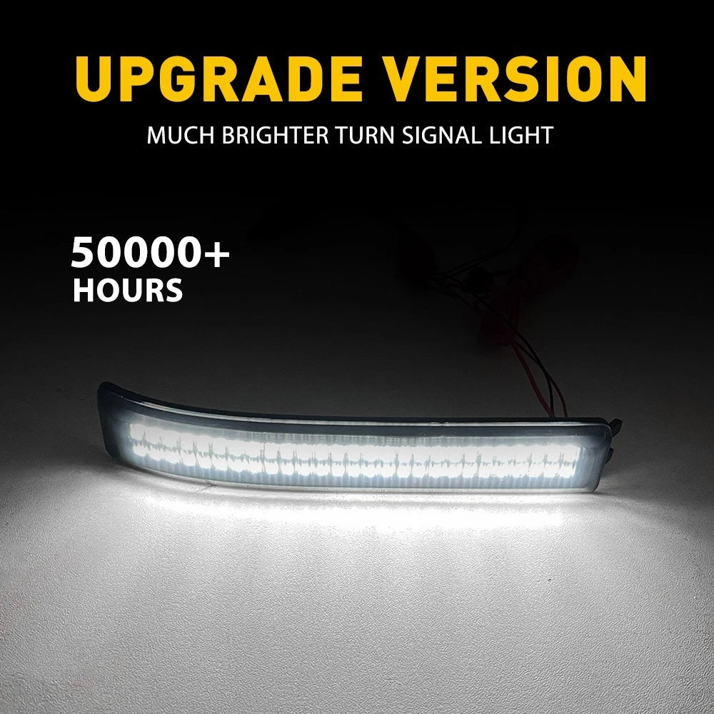 Sequential LED Blinker Side Mirror Amber Light for 2009-2014 F-150 White Ford