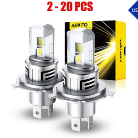 2-20X AUXITO 9003 H4 LED Headlight Bulb Hi Low Beam Combo 6500K White Canbus M6S