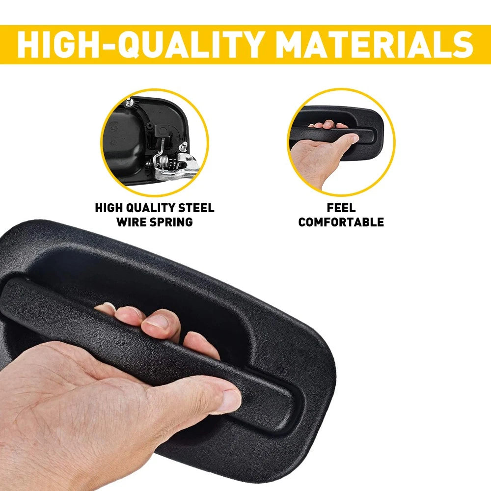 Rear Exterior Door Black Handle Driver for Side Left 01-06 Chevy Silverado