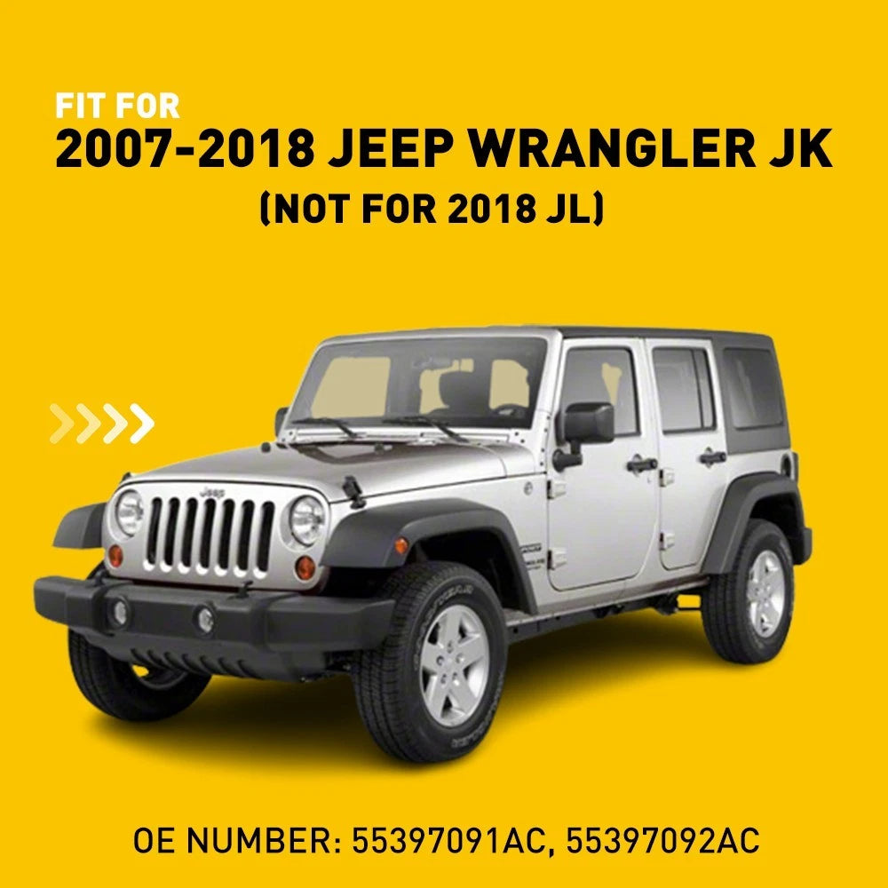 Tailgate Hinge Covers Trim For 2007-2018 Jeep JK Wrangler 55397091AC, 55397092AC
