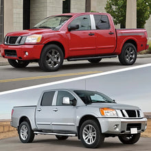 Load image into Gallery viewer, 6PCS Chrome/Black Pillar Posts Window 2004-2015 Door for Nissan Titan Crew Cab