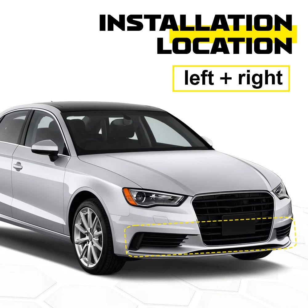 Front Left Right Bumper Fog Light Cover Grille Bezel for Audi A3 S3 2013-2017