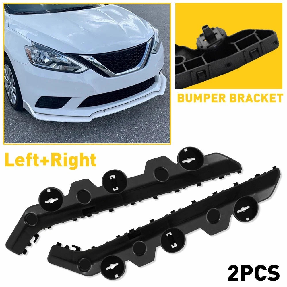 Bumper Support Holder Retainer Bracket for Front Pair w/6 SENTRA 2016-2019 Clip