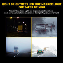 Load image into Gallery viewer, 4pcs Lights 3-LED Trailer Marker Truck Clearance Side Light Waterproof Red Amber
