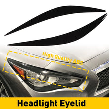 Load image into Gallery viewer, For 2014-2023 Infiniti Q50 Glossy Black Eyebrow Eyelid Trim Headlight Rear 2-20x