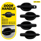 Outside Exterior Door Handle Front Rear Black Textured For 2004-2011 Endeavor