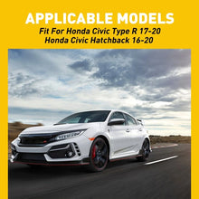Load image into Gallery viewer, 2x Quarter Window Louver Cover For Honda 2016-2021 Civic Rear Side Glossy Black