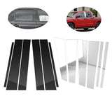 6PCS Chrome/Black Pillar Posts Window 2004-2015 Door for Nissan Titan Crew Cab