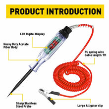 Load image into Gallery viewer, Car Circuit Pen Tester Test Fuse Tool Auto Probe Light Fit 6V 12V 24V DC Voltage