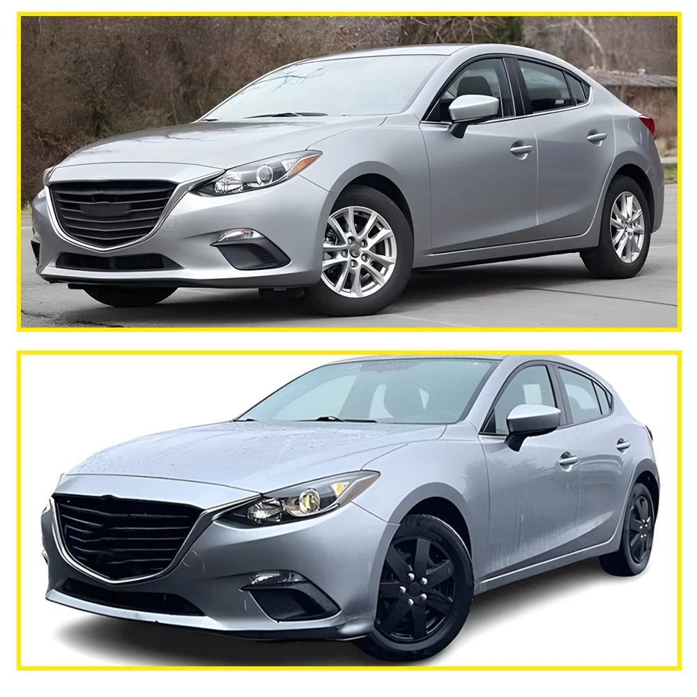 2-20 Front Left Right Fog Light Hole Lamp Bezel Trim Black for 2014-2016 Mazda 3