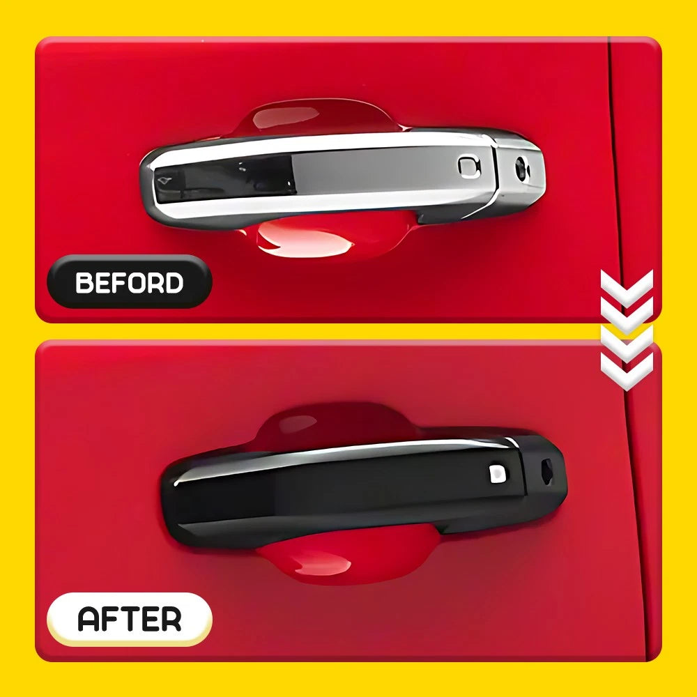 4x Matte Black Outer Door Handle Covers for 2019-2025 Chevy Silverado GMC Sierra