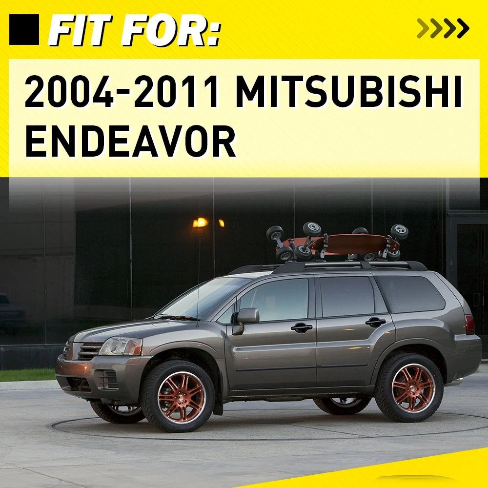 2-2X Black Outside Door Handle for 2004-2011 Mitsubishi Endeavor Front&Rear Left