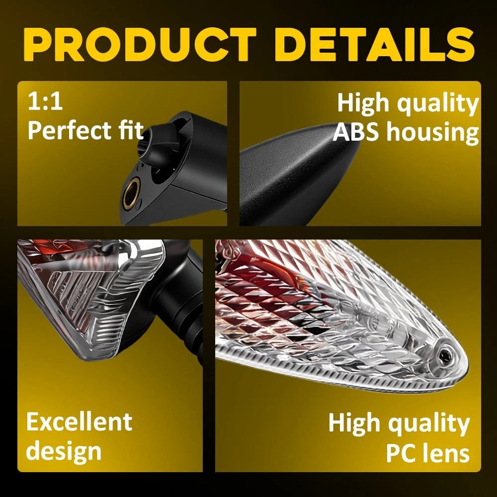 4PCS Fit Triumph Tiger 1050 800 XC XR Clear Amber Turn Signal Light T2701037