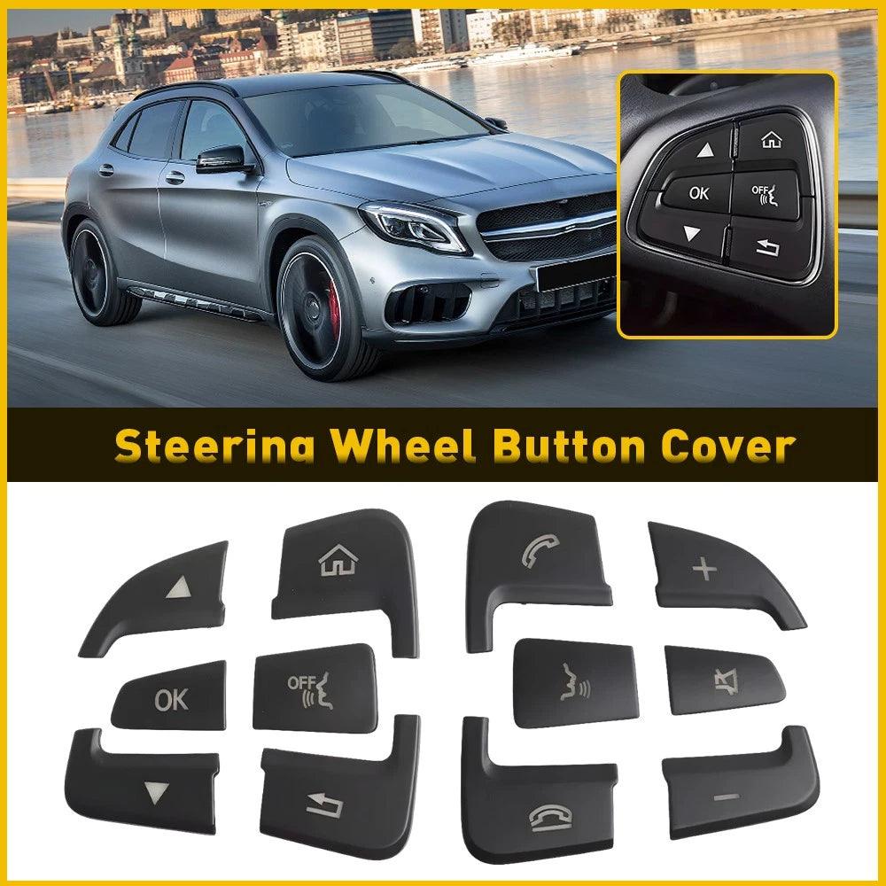 1-10Set Steering Wheel Fit Button Cap 15+ Mercedes B Benz C A GLA GLS GLE CLASS