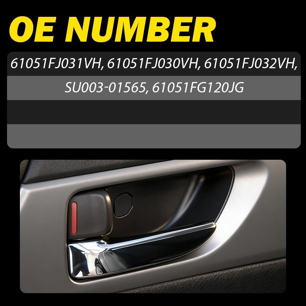 1-10 Interior Door Handle Inner Left Black Chrome For Subaru CROSSTREK 2013-2017