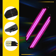 Load image into Gallery viewer, 2x Rear Bumper LED Side Marker Light for 2015-2023 Ford Mustang Pink Purple Lamp