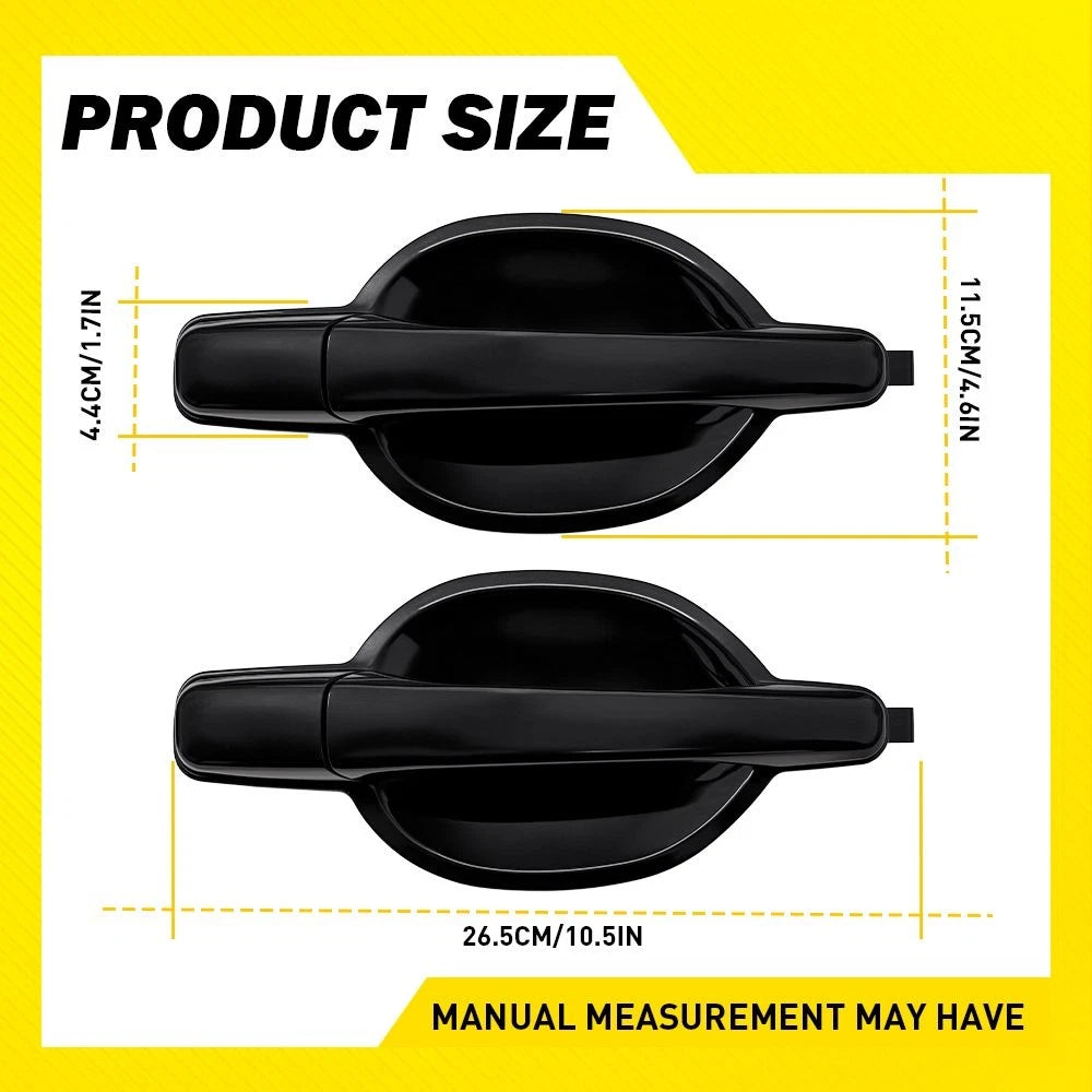 For 2004-2011 Mitsubishi Endeavor Front&Rear Right Outer Door Handle Black 2-20X