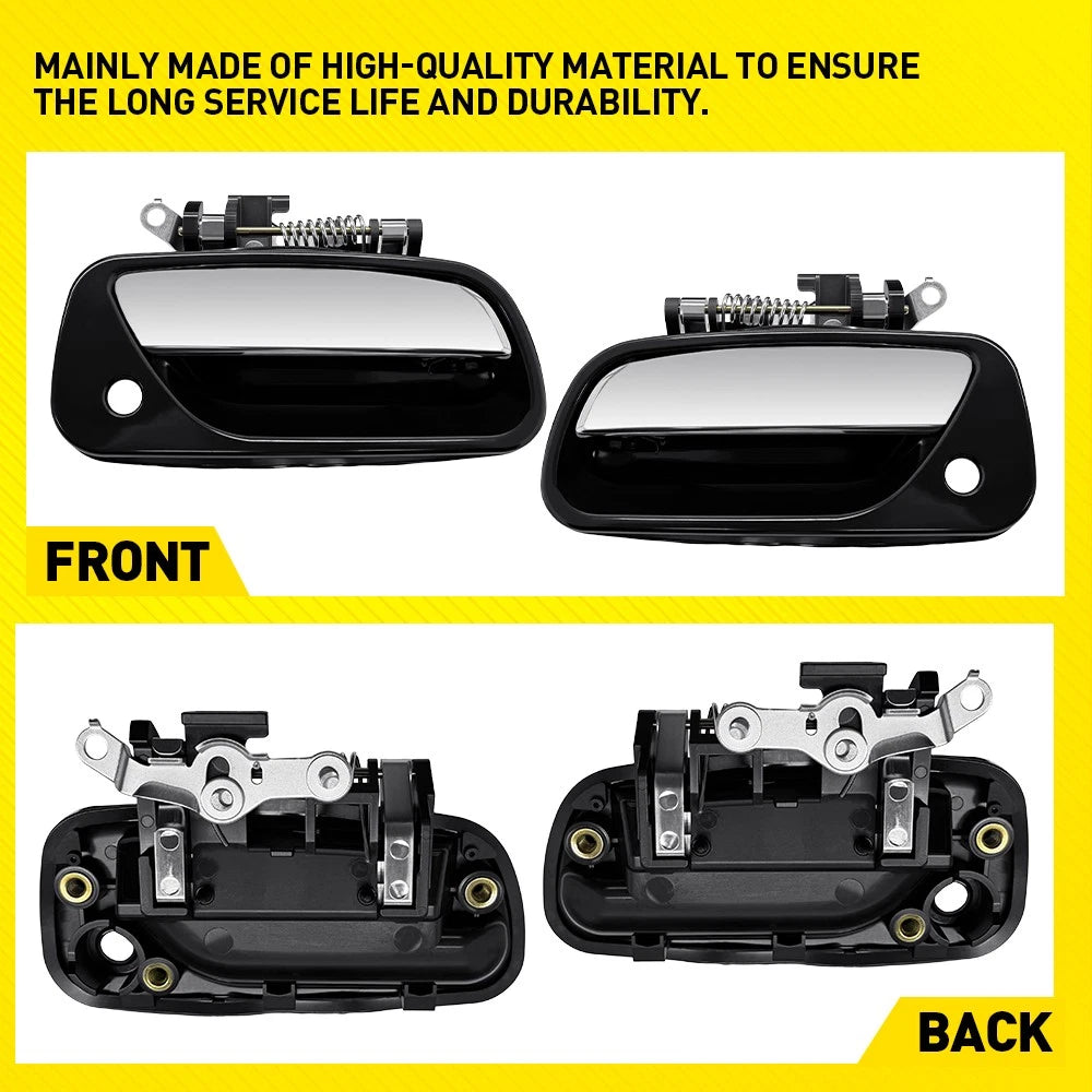 1/2 Left/Right Exterior Door Handle Front Chrome Black for Toyota T100 1993-1998