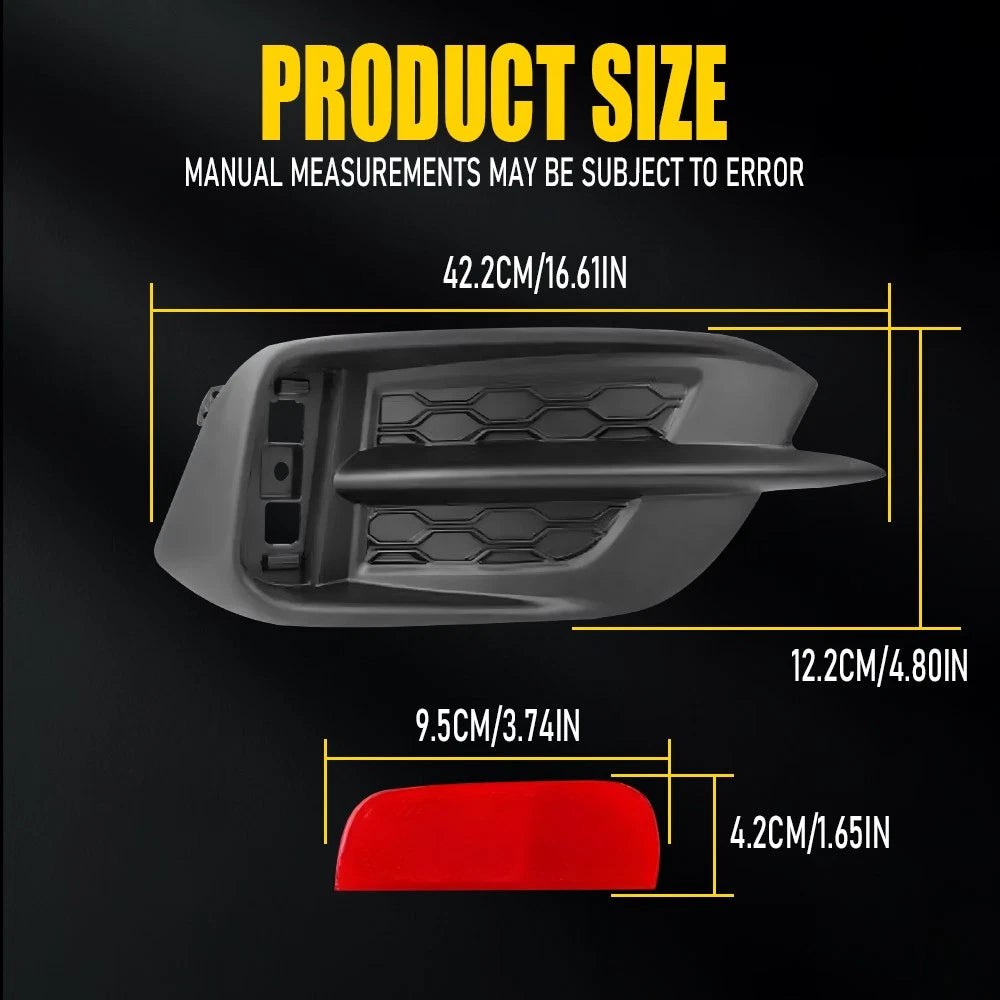 LH RH Rear Bumper Reflector Cover W/Molding Trim Fit Honda Civic Sedan 2016-2021