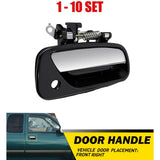 Front Exterior Right Side Door Handle 1-10PCS Black+Chrome for 93-98 Toyota T100