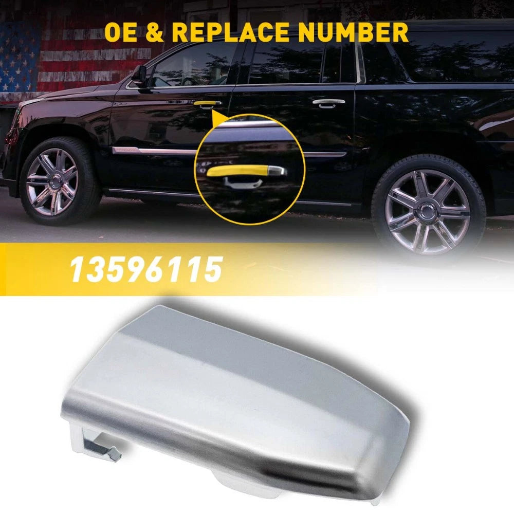 1-10X 13596115 15-19 Fit Cadillac Escalade Outside Front Door Handle Cap Chrome