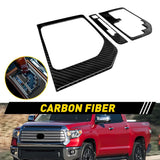 Fit Toyota Tundra 2014-2021 Gear Shift Panel Carbon Fiber Interior Frame Trim 3x