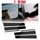 Black Window Door Posts Pillar Trim Piano For Cover Honda CRV 2007-2011 6-60PCS