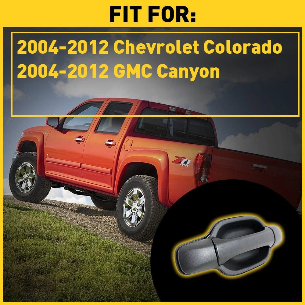 Black Exterior Door For 2004-2012 Chevrolet Canyon Handle Rear Left