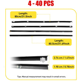 Fit 1984-1989 Toyota 4Runner Replacement Door Window Weatherstrip Seal Trim 4-40