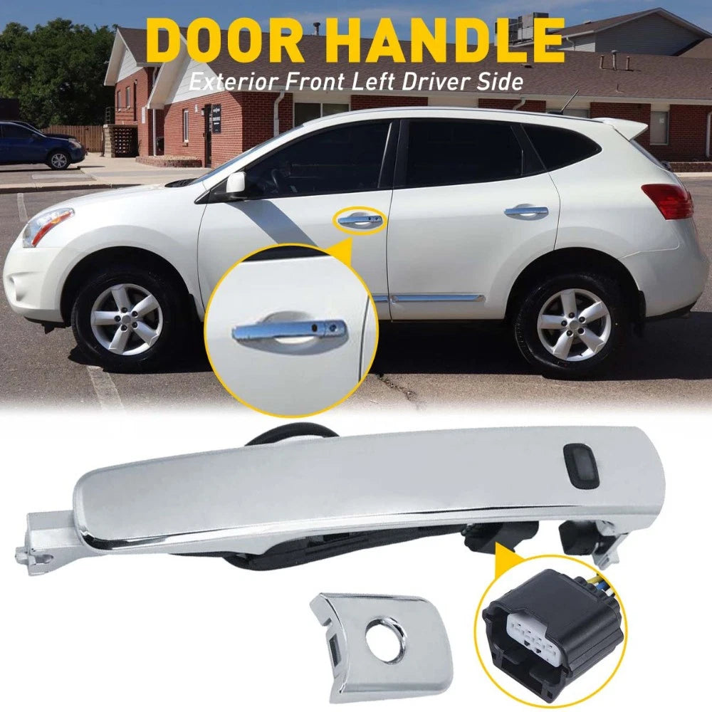Front Drive Left Side Chrome Exterior Door Handle 1-10X Fit Nissan 2010-13 Rogue