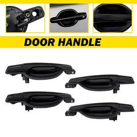 Fit 2004-11 Mitsubishi Endeavor Black Exterior Door Handle Left Right Front Rear