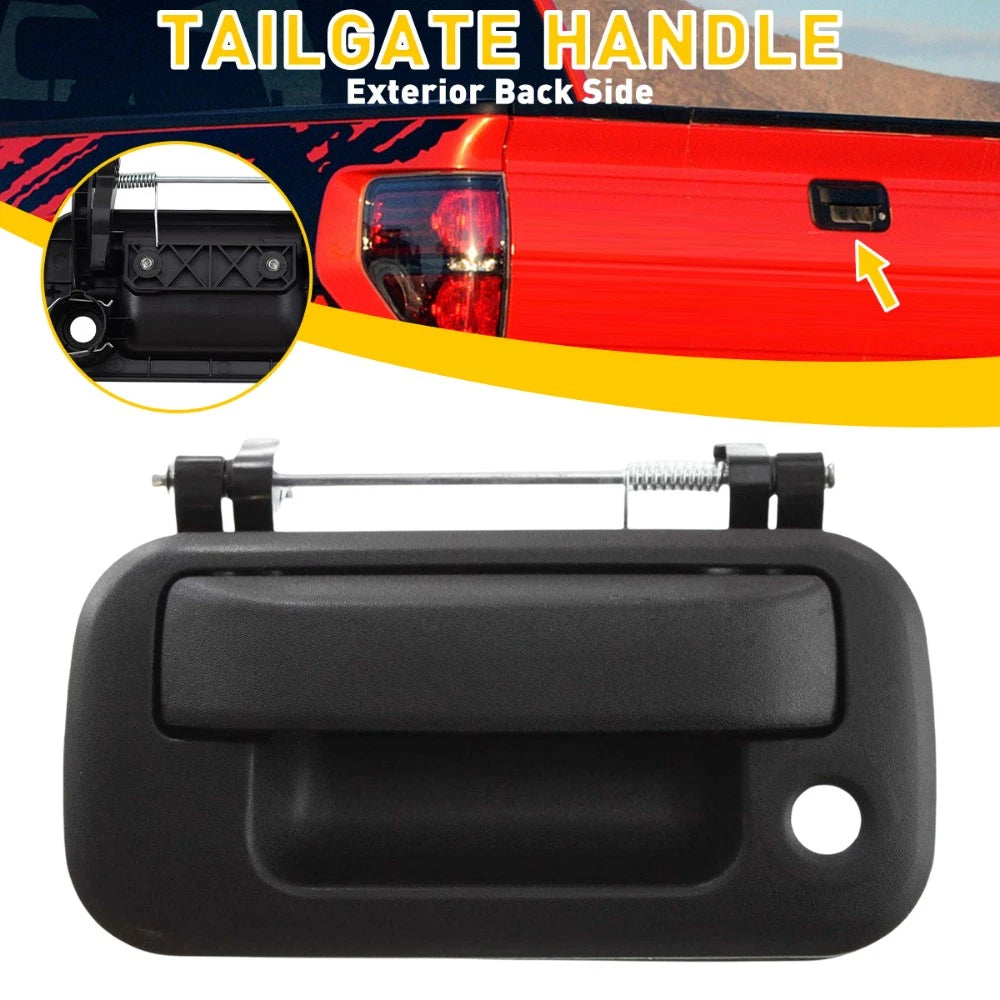 Black Exterior Tailgate Door Handle Fit F-150 Truck 2004-2014 Ford With Keyhole