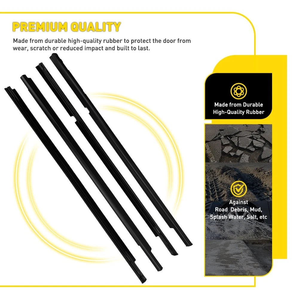 4-40x Weatherstrip Window Molding Trim Seal Belt for 2008-2017 Mitsubishi Lancer