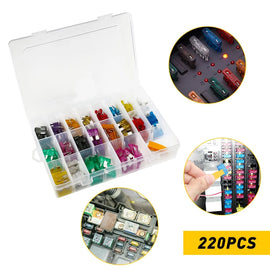 220Pcs Car Assorted Auto Fuse Replacement regular fuses size blade ATO ATC ATM