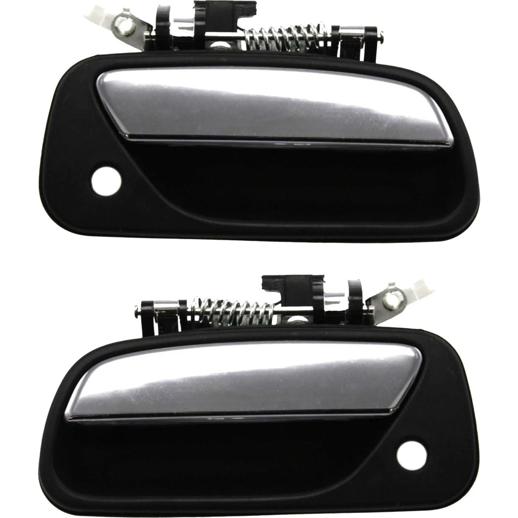 1/2 Left/Right Exterior Door Handle Front Chrome Black for Toyota T100 1993-1998