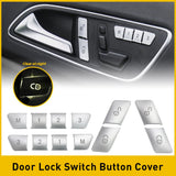 Door Lock Unlock Switch Seat Button Cover for Sticker Set Mercedes-Benz W204 CLA