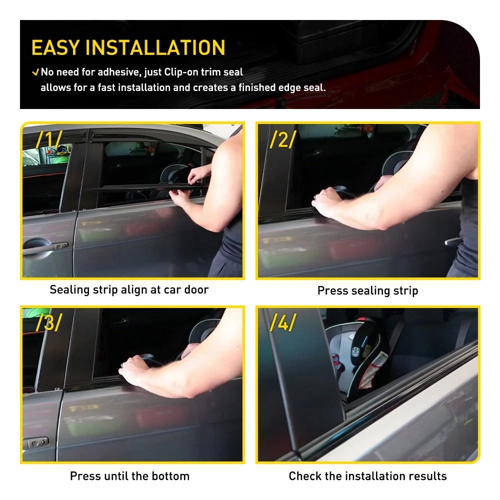 4-40 Weatherstrip Window Trim Seal Belt Front Rear for 2008-17 Mitsubishi Lancer