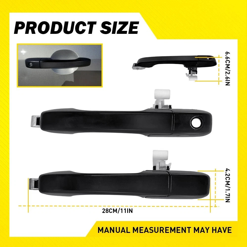Exterior Door Handles Front Rear Left Right Set of 4 for Honda 2005-2006 CR-V SE