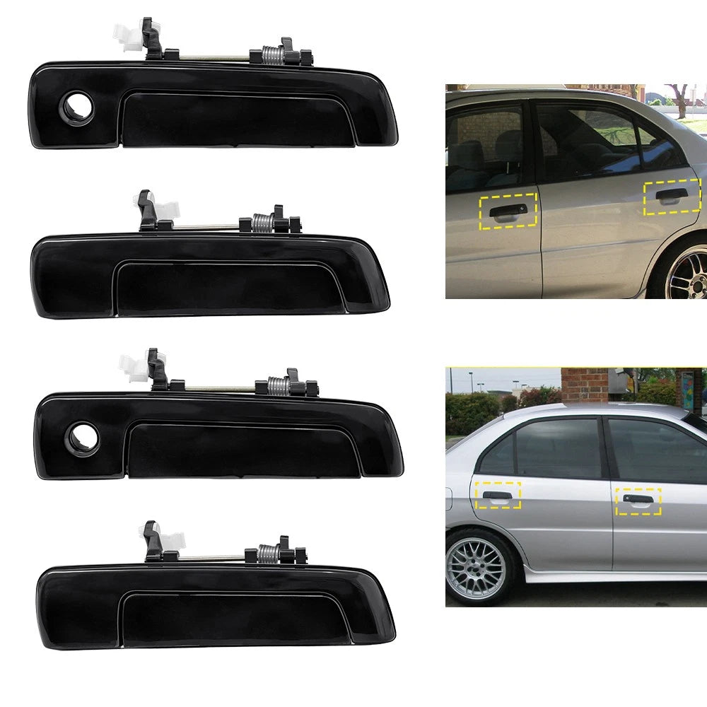 2/4X Front Rear Left Right Exterior Door Handles for Mitsubishi Mirage 1997-2002