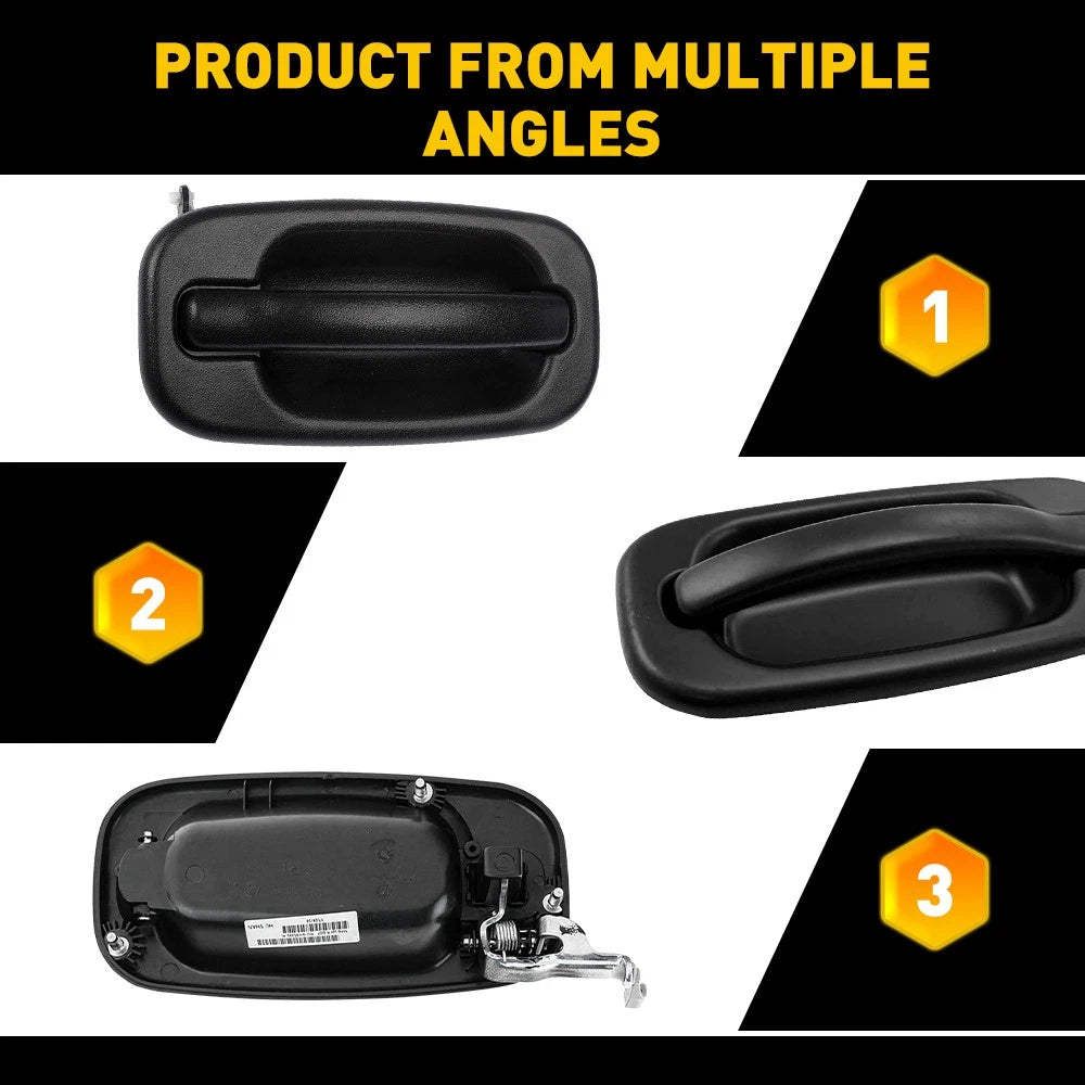 Rear Exterior Door Black Handle Driver for Side Left 01-06 Chevy Silverado